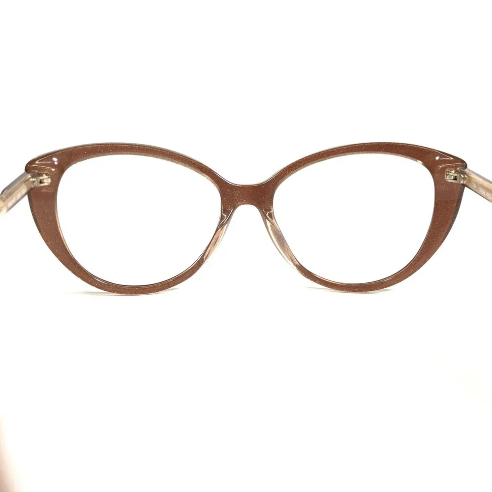 Nine West Eyeglasses Frames NW633S 210 Brown Gold Cat Eye Oversized 56-17-135